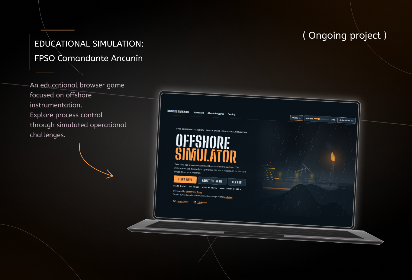 Preview do projeto FPSO Comandante Ancunín: Offshore Simulator